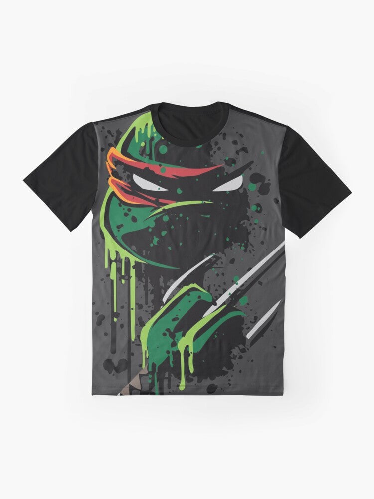 TMNT Raphael "Cowabunga" Graphic T-Shirt - Flat lay