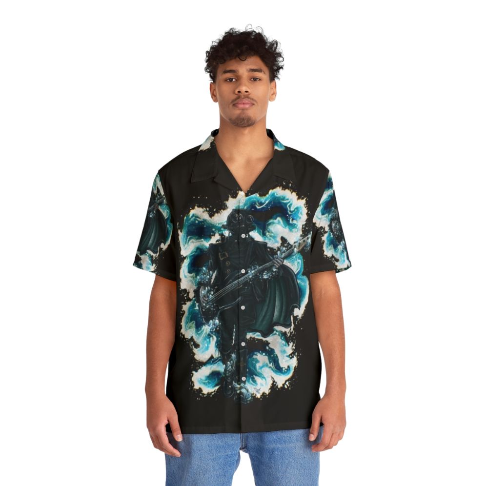 Rain Ghoul Hawaiian Shirt with Spooky Nameless Ghouls - People Front