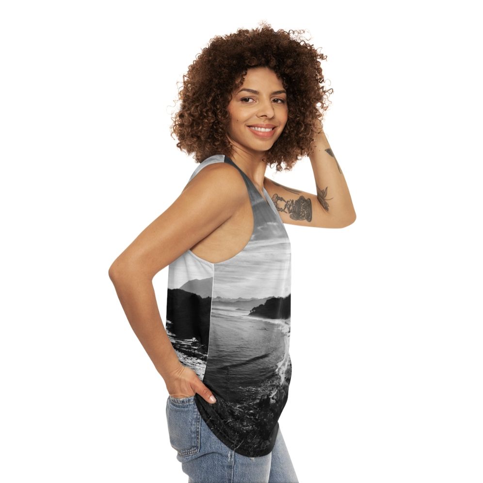 Asturias unisex tank top with landscape design - women side