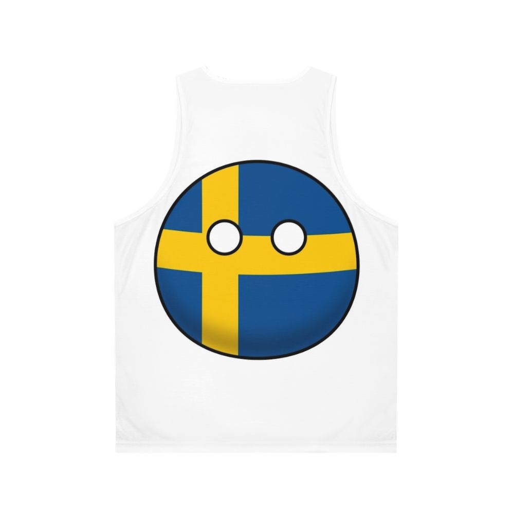 Sweden Countryball Unisex Tank Top - Back