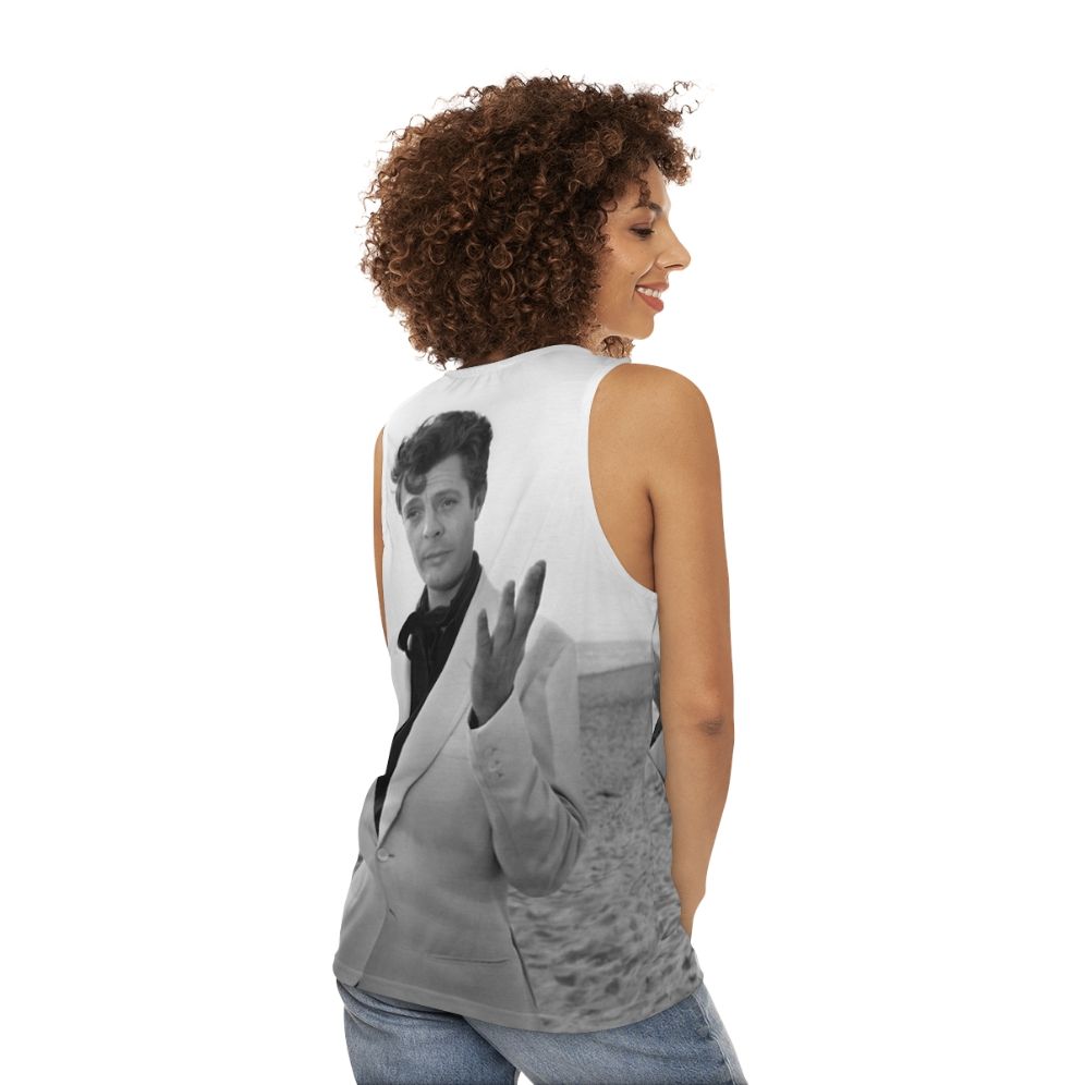 Marcello Mastroianni Unisex Tank Top - women back