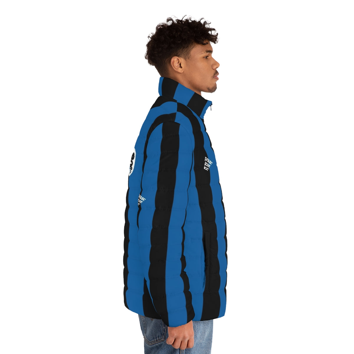 Ambrosiana puffer jacket with Inter Milan club crest and colors - men side right