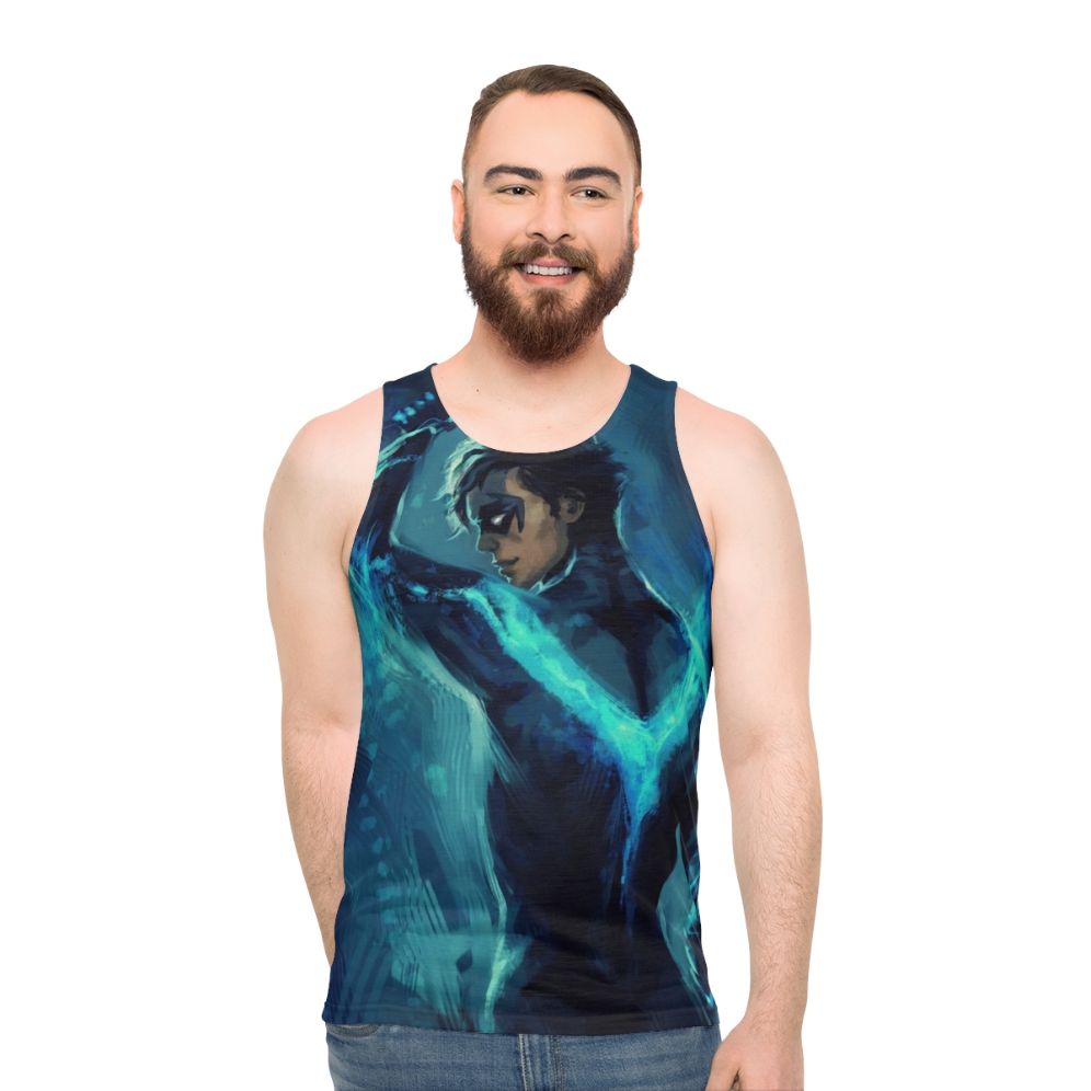 Nightwing superhero unisex blue tank top - men