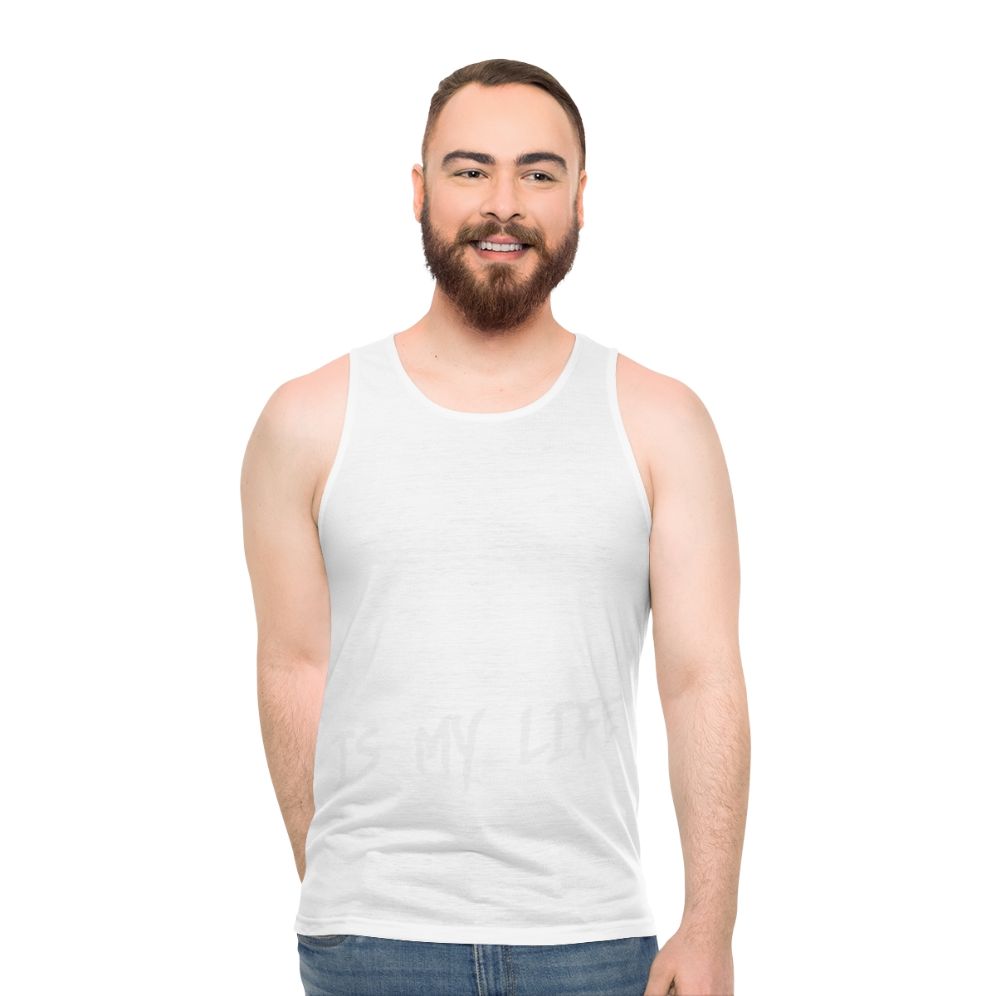 Unisex hockey graphic tank top - men