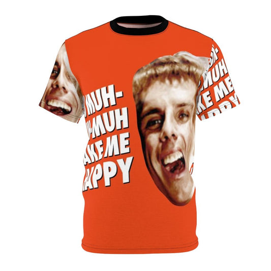 Simple Jack inspired all-over-print t-shirt with a humorous, pop culture-themed design