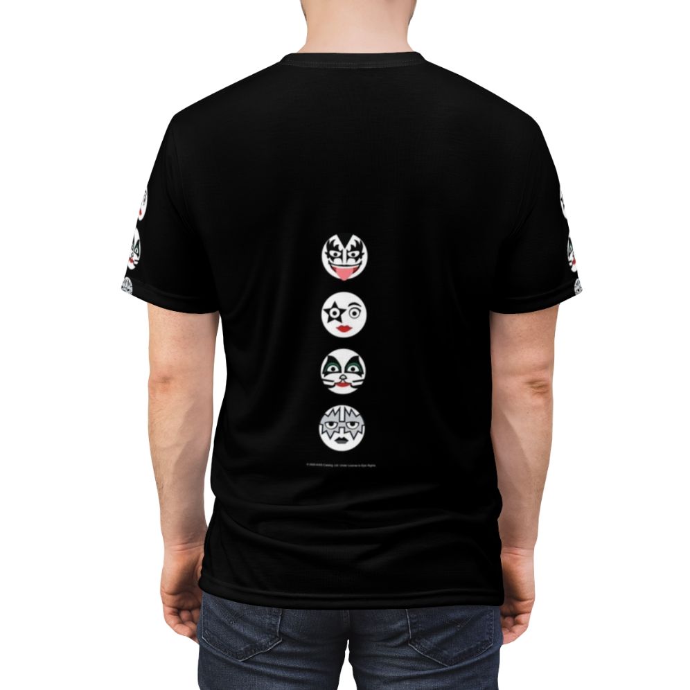 KISS rock band inspired graphic t-shirt with fan art design - men back