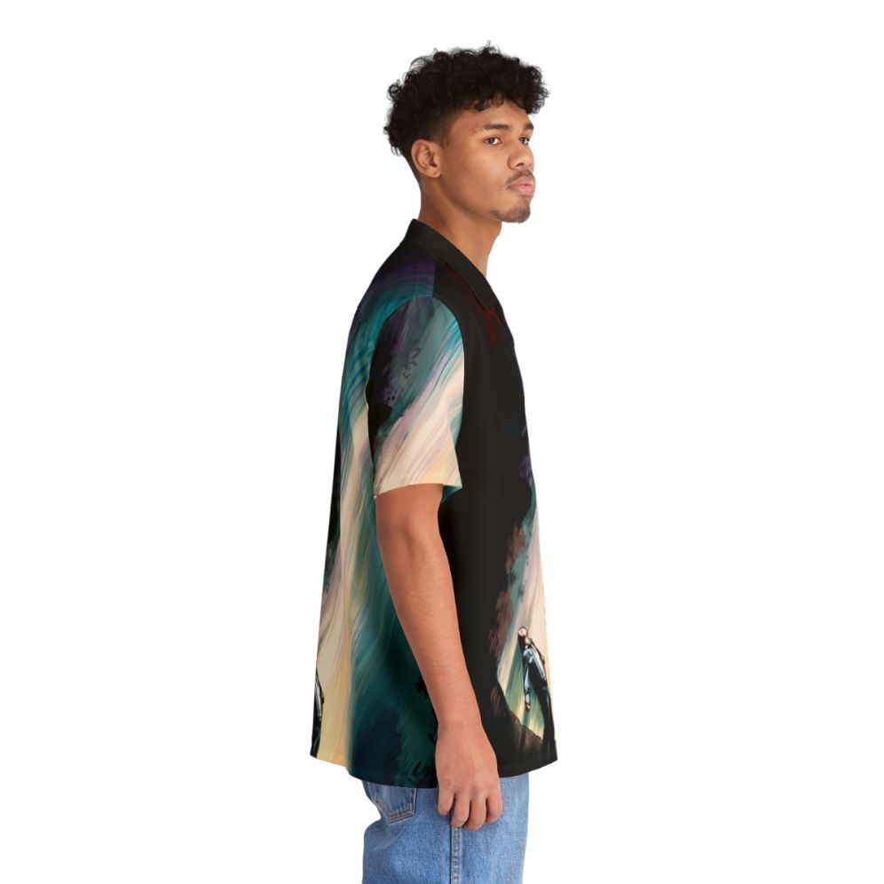 Retro sci-fi 'Fire in the Sky' alien Hawaiian shirt - People Pight