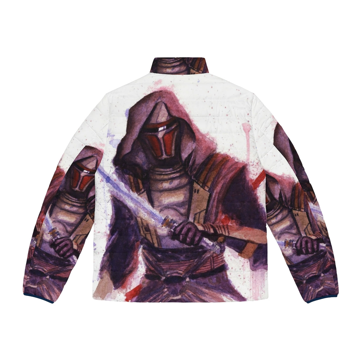 May The Fourth Star Wars Watercolor Puffer Jacket - Back