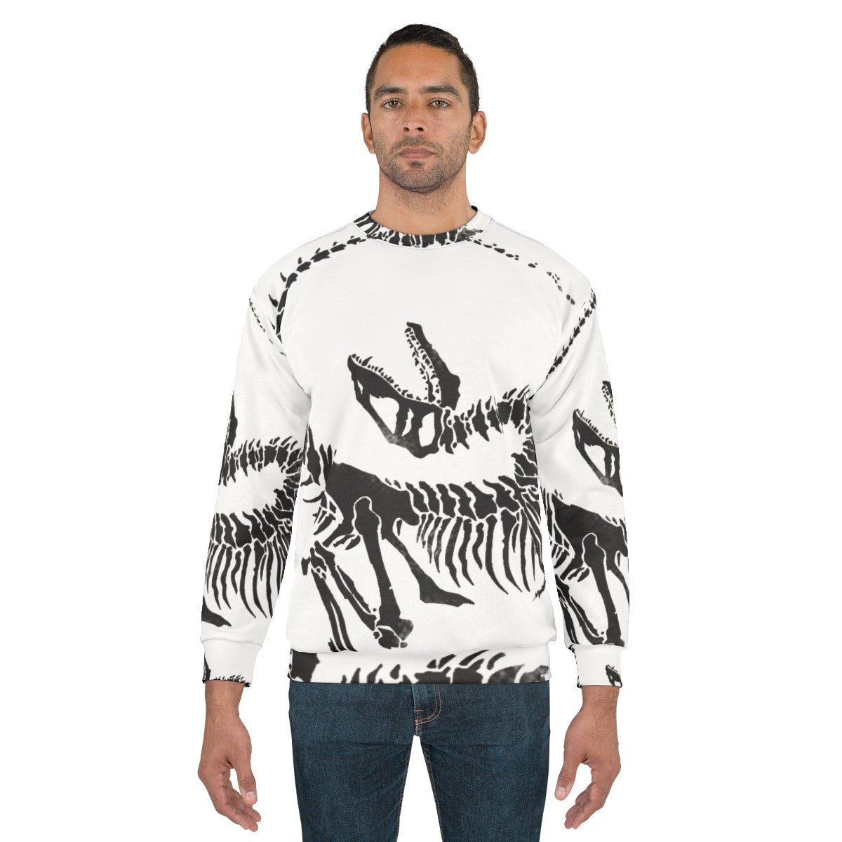 Velociraptor Skeleton Print Sweatshirt - men