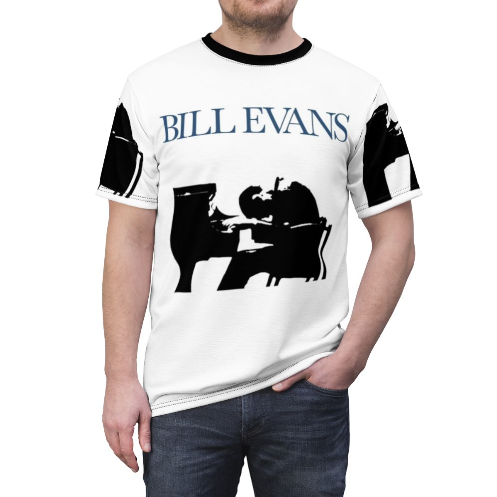 Graphic T-Shirt featuring the iconic jazz musician Bill Evans - men front