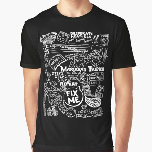 Marianas Trench "Fix Me" Graphic T-Shirt with ocean and marine theme design