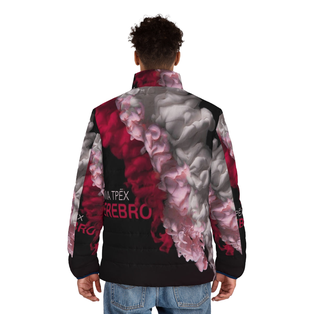 Serebro Power of Three Puffer Jacket featuring music-inspired design - men back