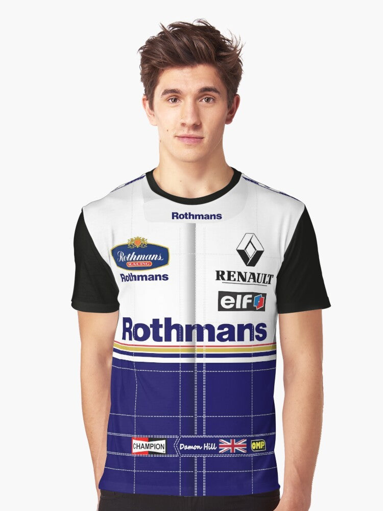 Damon Hill 1994 F1 race suit graphic t-shirt - Men