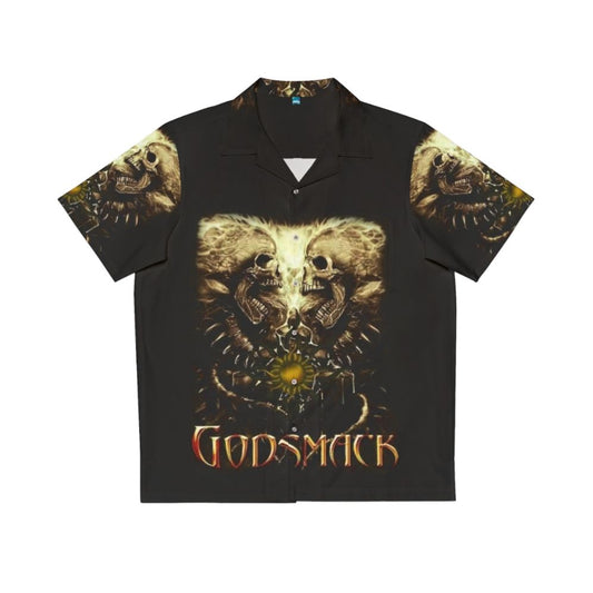 Retro Hawaiian Shirt with Godsmack Logo