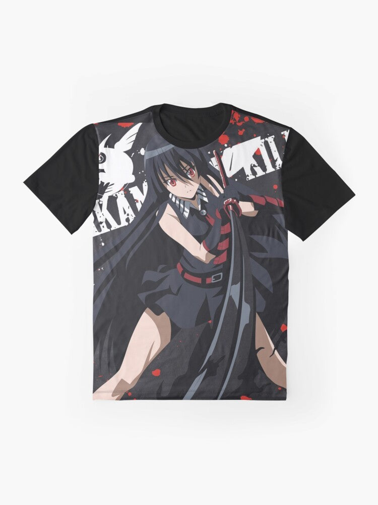 Akame Ga Kill Anime Graphic T-Shirt featuring characters like Tatsumi, Esdeath, and Akame - Flat lay