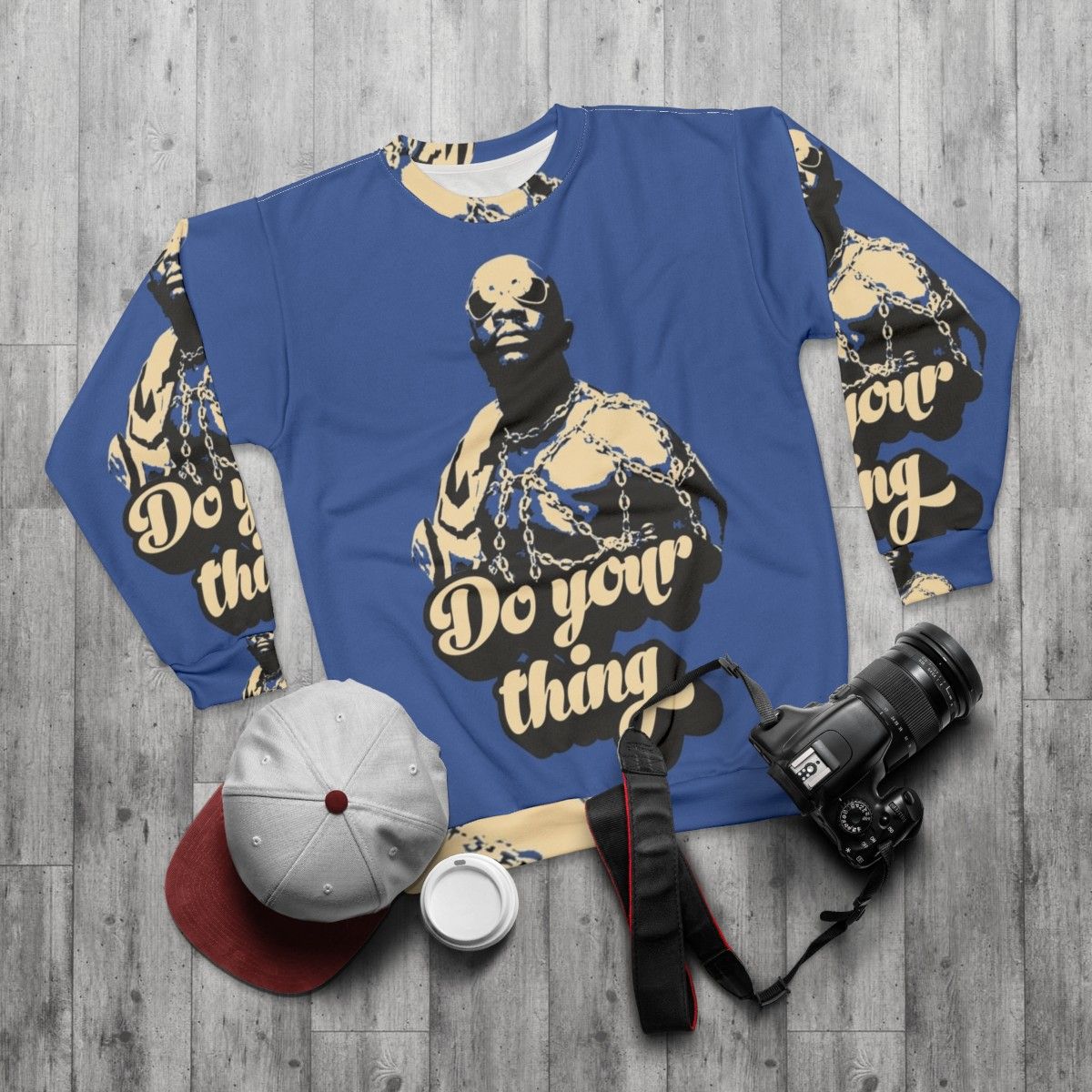 Isaac Hayes "Do Your Thing" Retro Funk Sweatshirt - flat lay