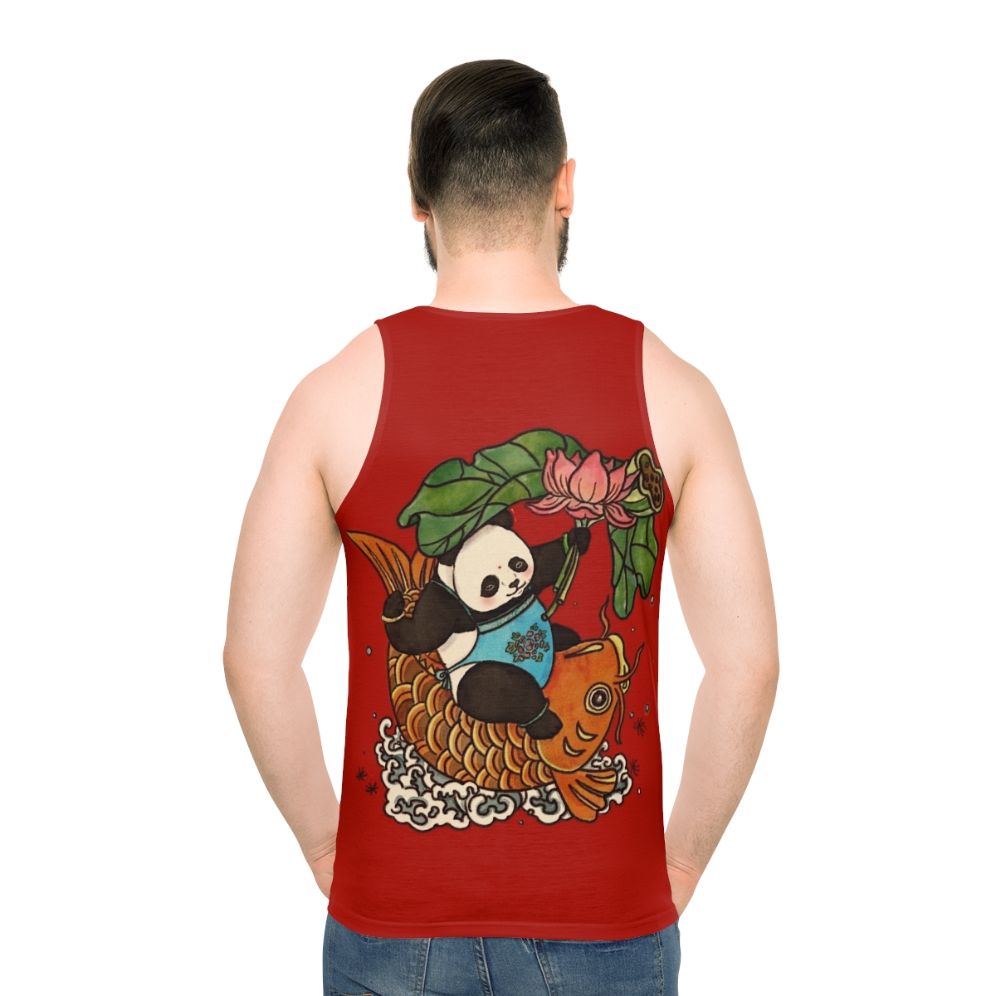 Vintage Chinese New Year Unisex Tank Top - men back