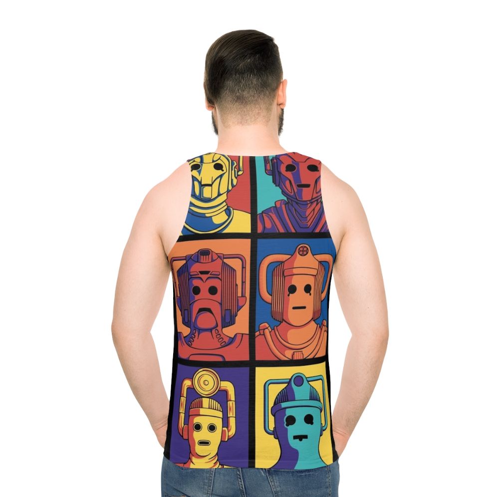 Cyberpunk Evolution Doctor Who Unisex Tank Top - men back