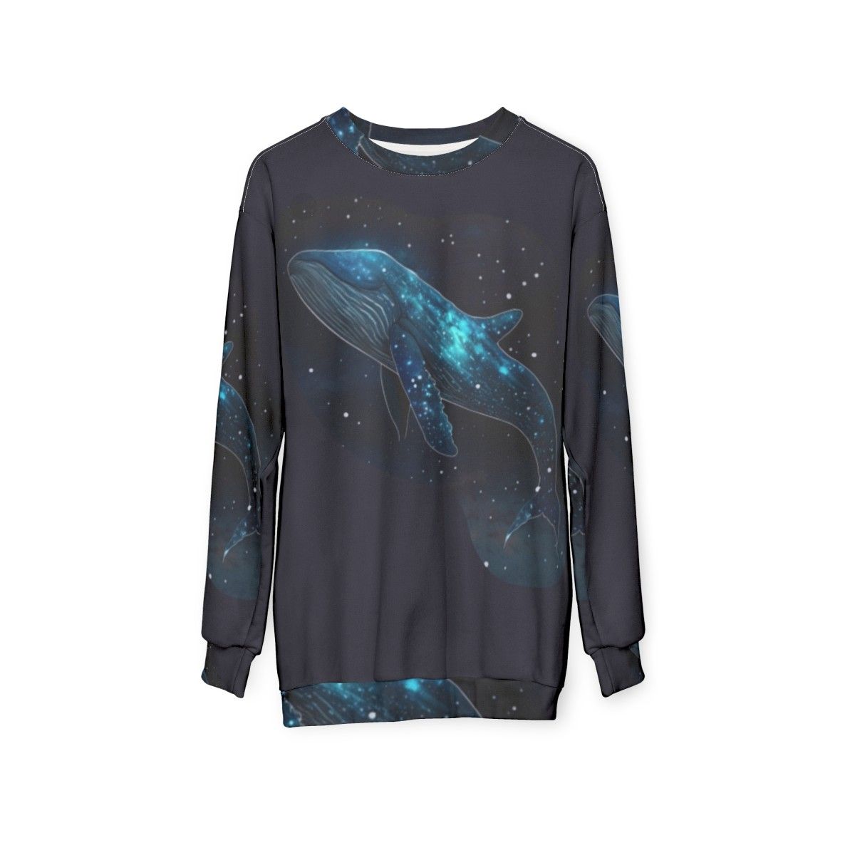 Mythical sea creatures sweatshirt featuring enchanting fantasy beasts - hanging