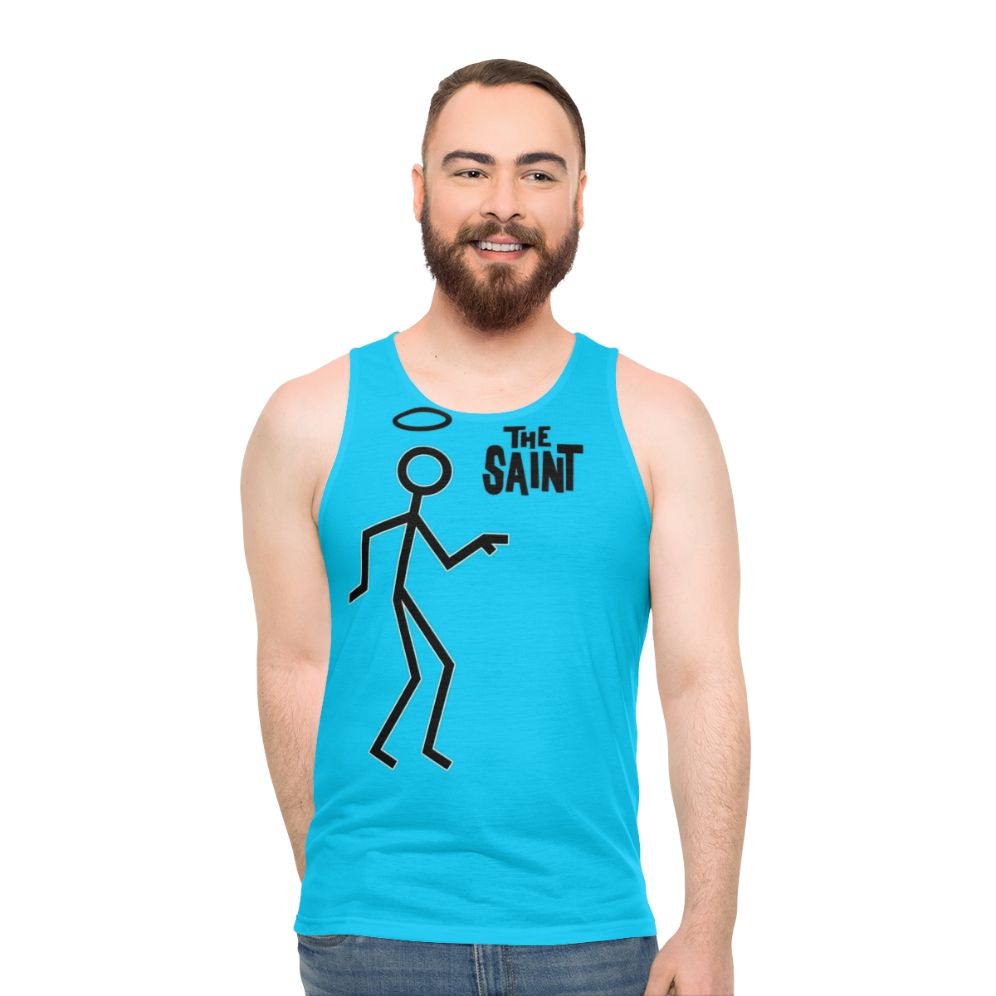 Retro unisex tank top inspired by The Saint TV series - men