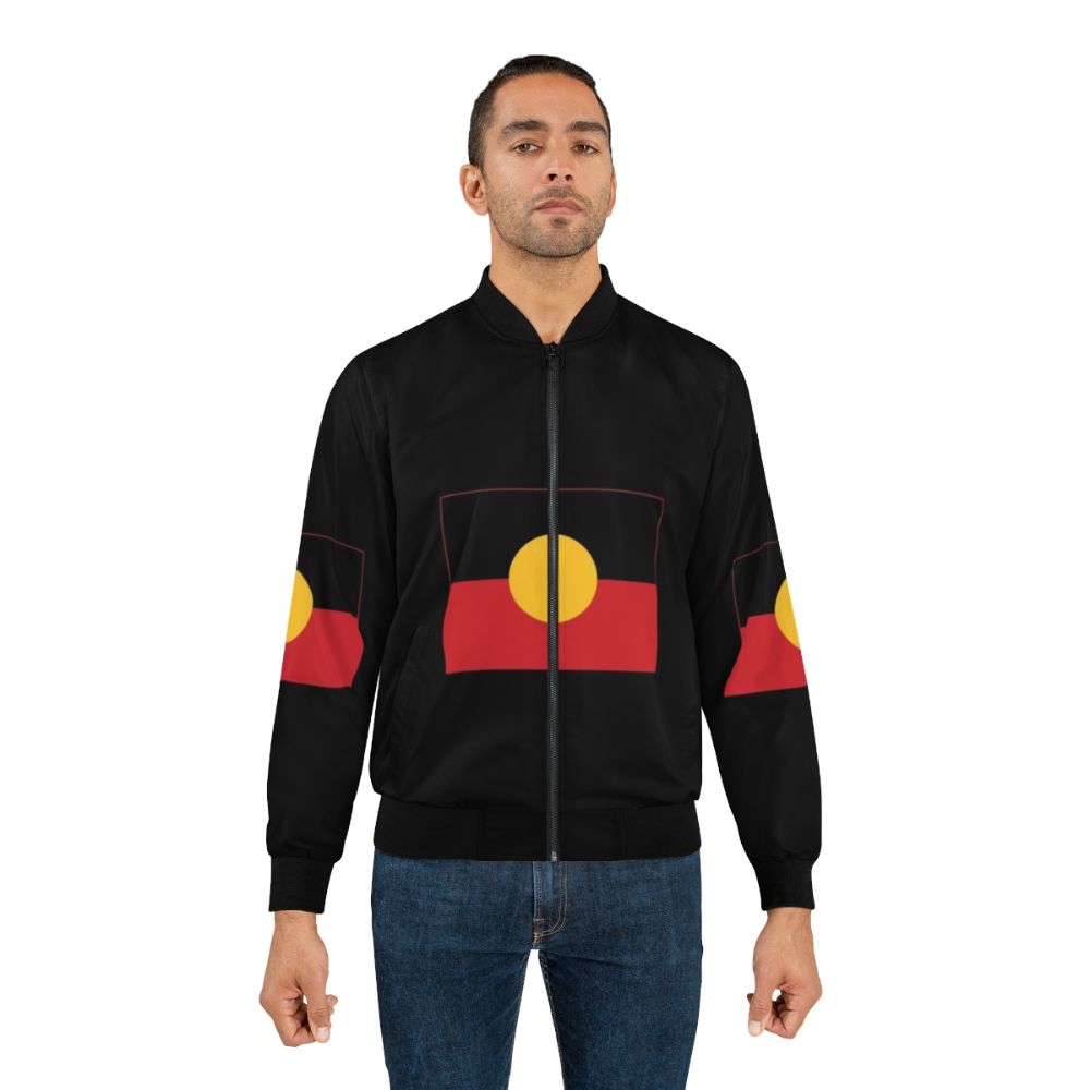 Aboriginal flag design bomber jacket for indigenous Australians - Lifestyle