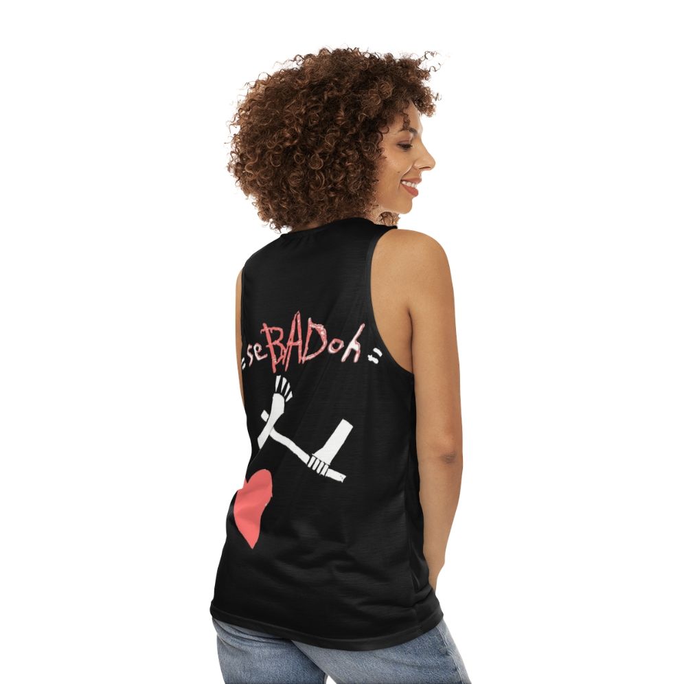 Sebadoh unisex tank top featuring vintage 80s band graphic - women back