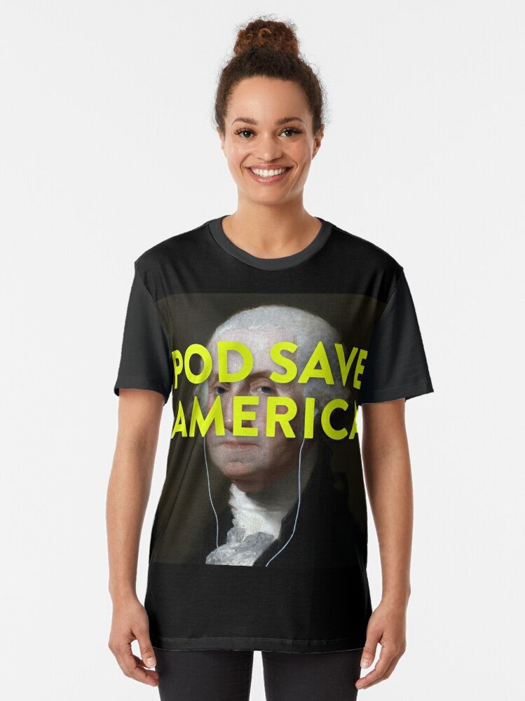 Pod Save America political podcast logo graphic t-shirt - Women