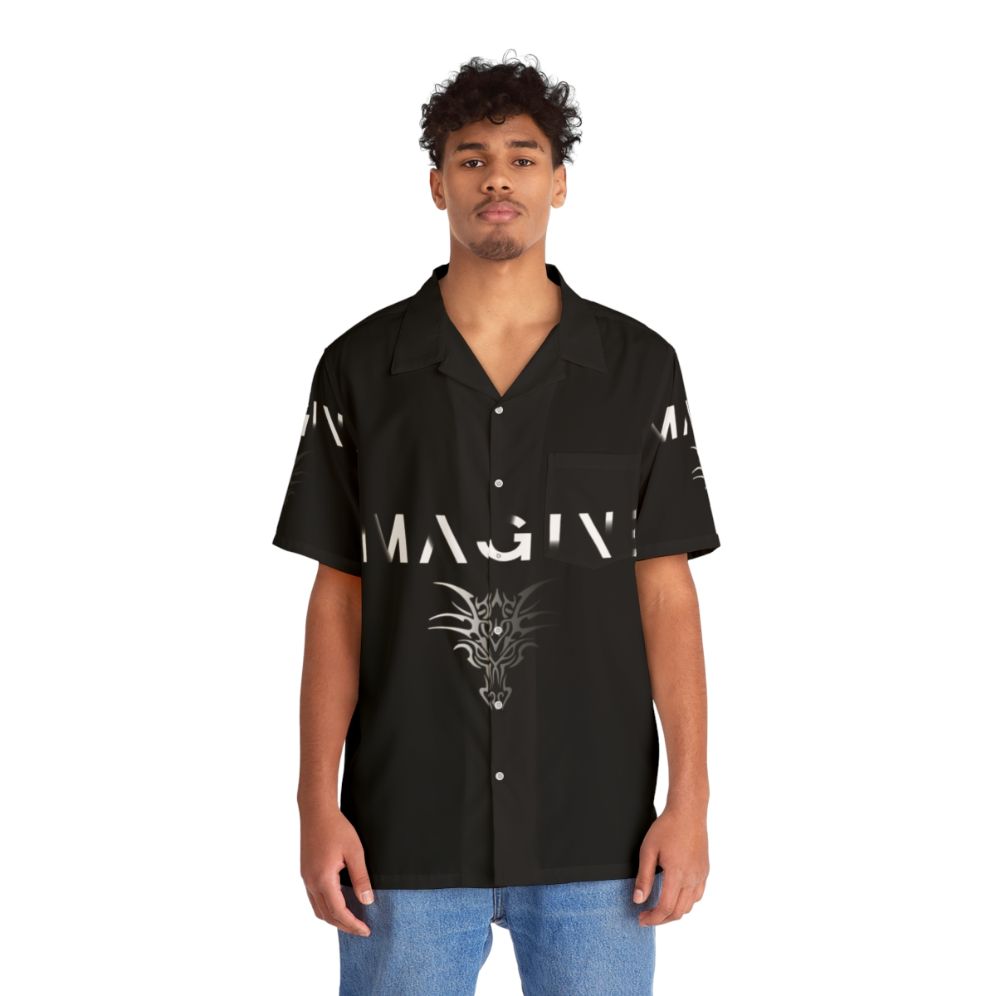 Fading Dragon Hawaiian Shirt with Imagine Dragons Inspired Design - People Front