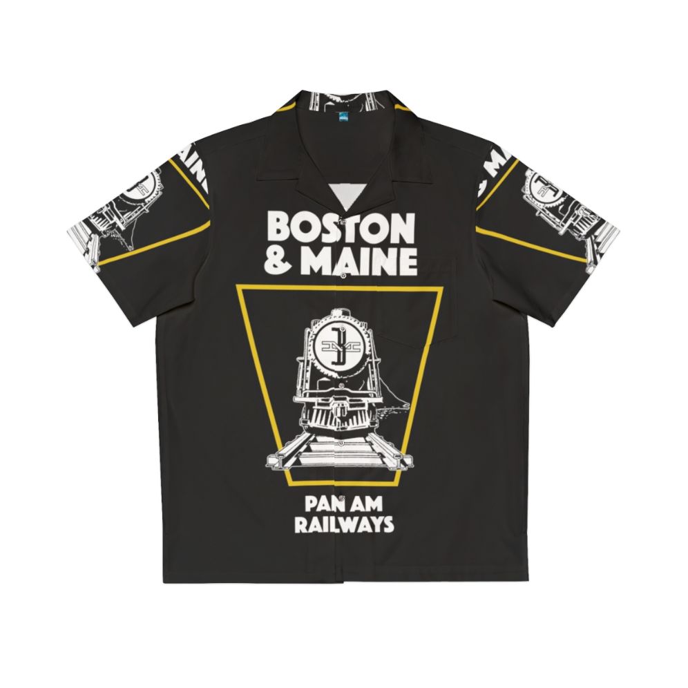 Boston Maine Train Emblem Hawaiian Shirt