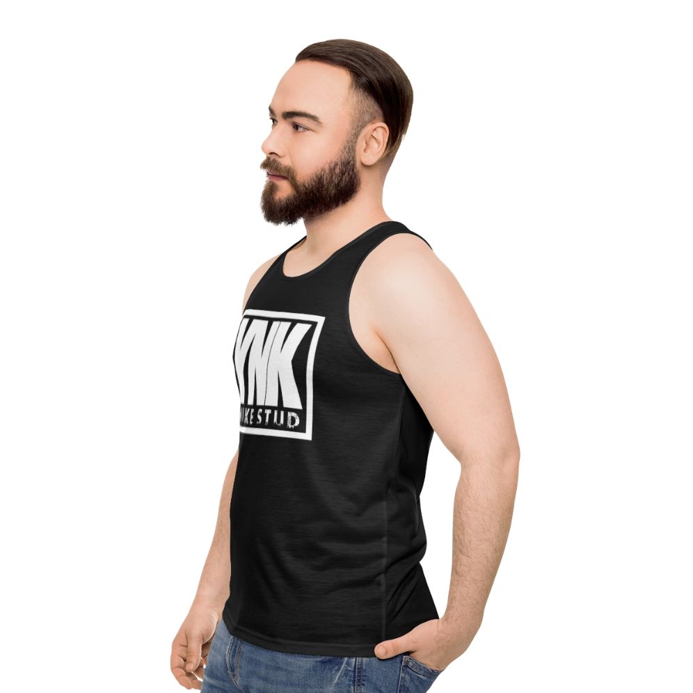 YNK Mike Stud Inspired White Unisex Tank Top - men side