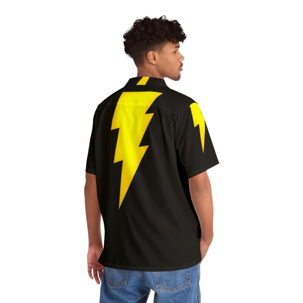 Black Adam Hawaiian Button-Down Shirt - People Back