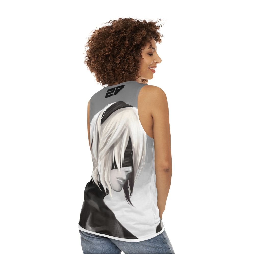 2B Unisex Tank Top - women back