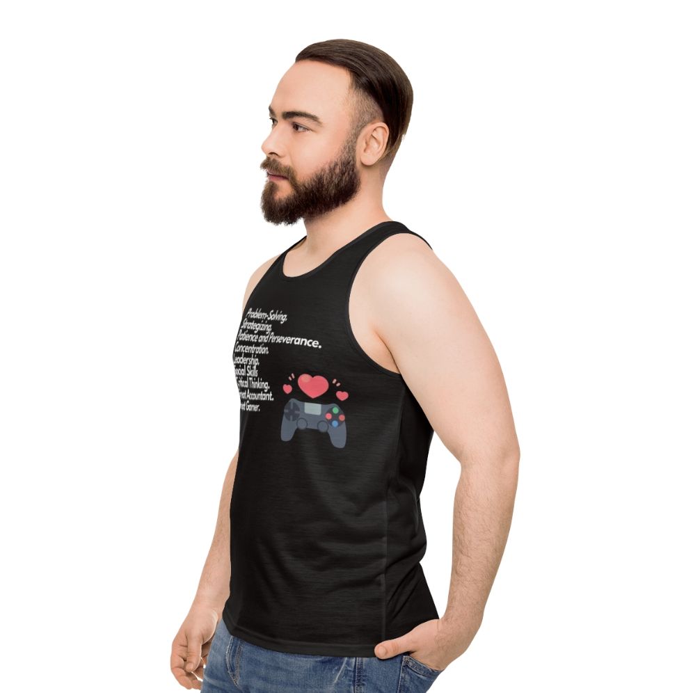 Unisex Accounting & Gaming Skills Tank Top - men side