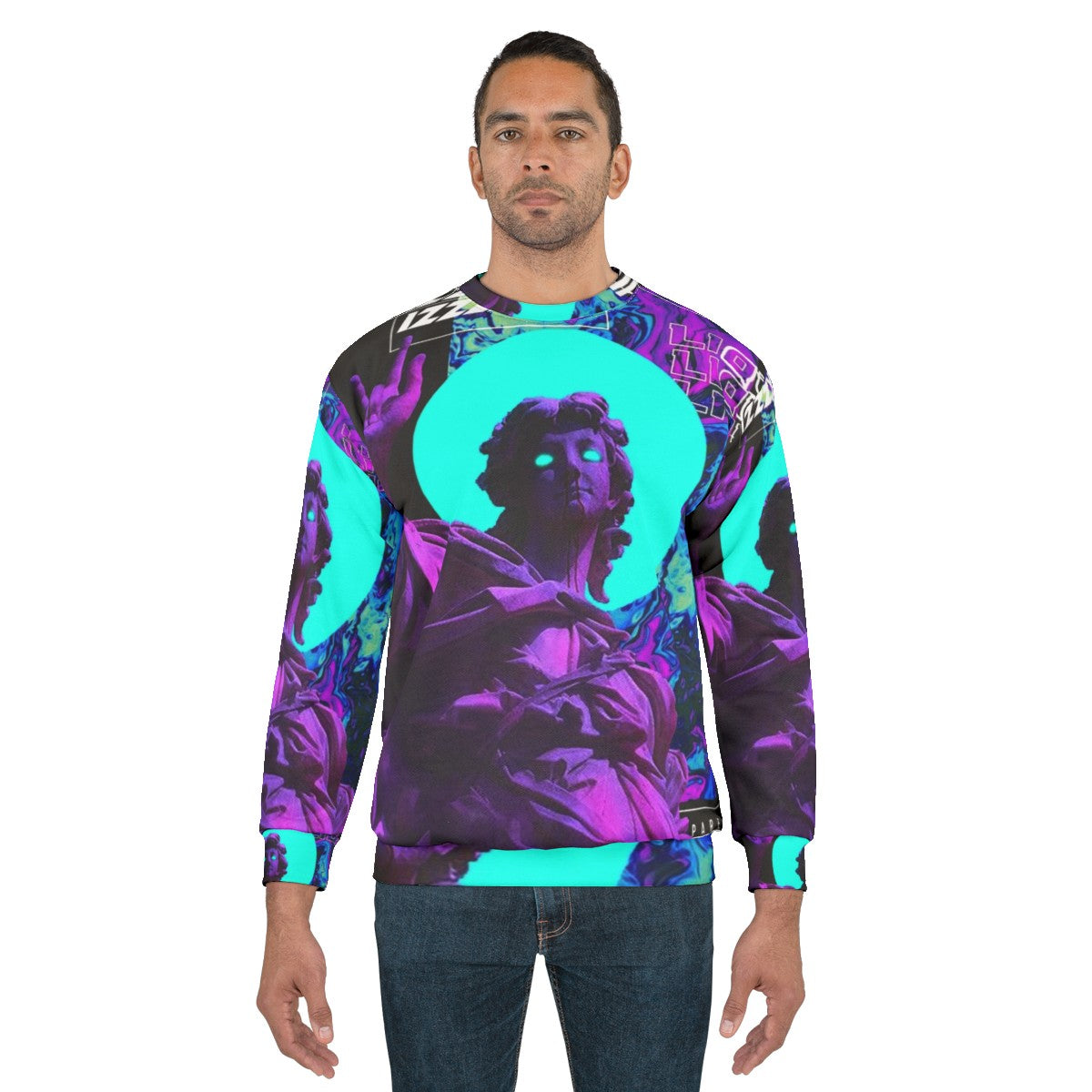 Vaporwave aesthetic cyberpunk futuristic sweatshirt - men