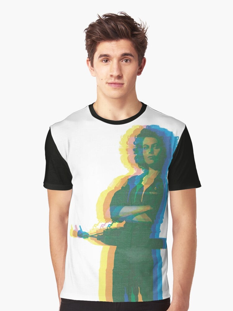 Vintage-style Ellen Ripley graphic t-shirt from the Alien movie franchise - Men