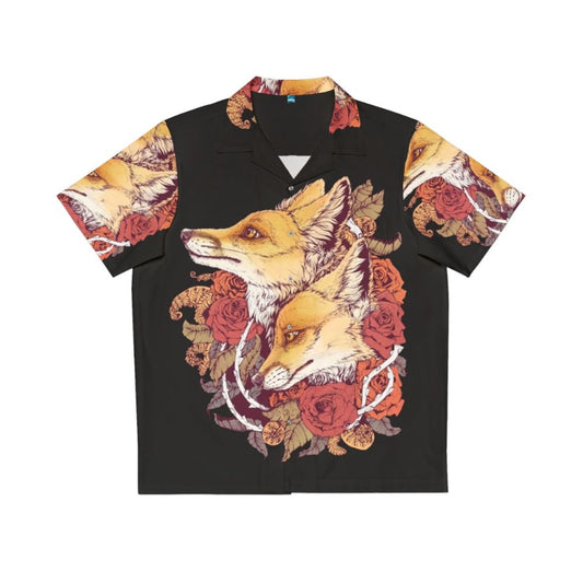 Red Fox Bloom Hawaiian Shirt