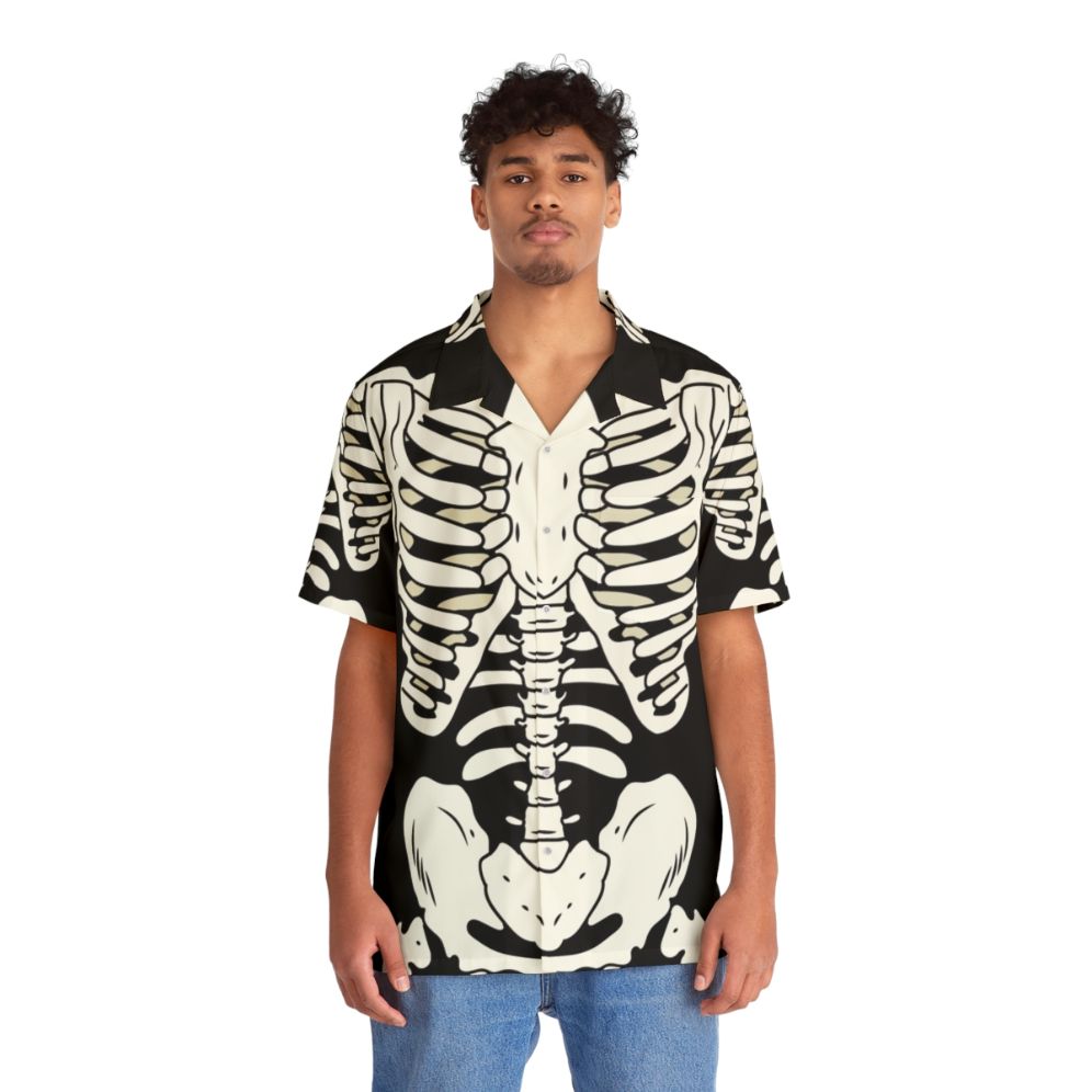 Bones Hawaiian Shirt 2 - Punk Skeleton Grunge Metal Design - People Front