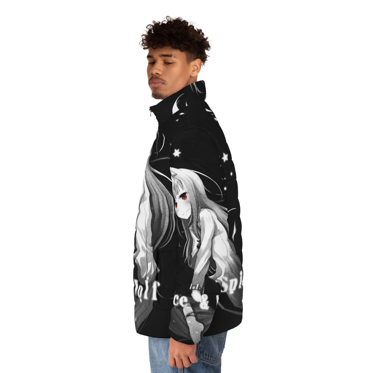 Nuar Night Puffer Jacket inspired by the anime Spice and Wolf - men side left