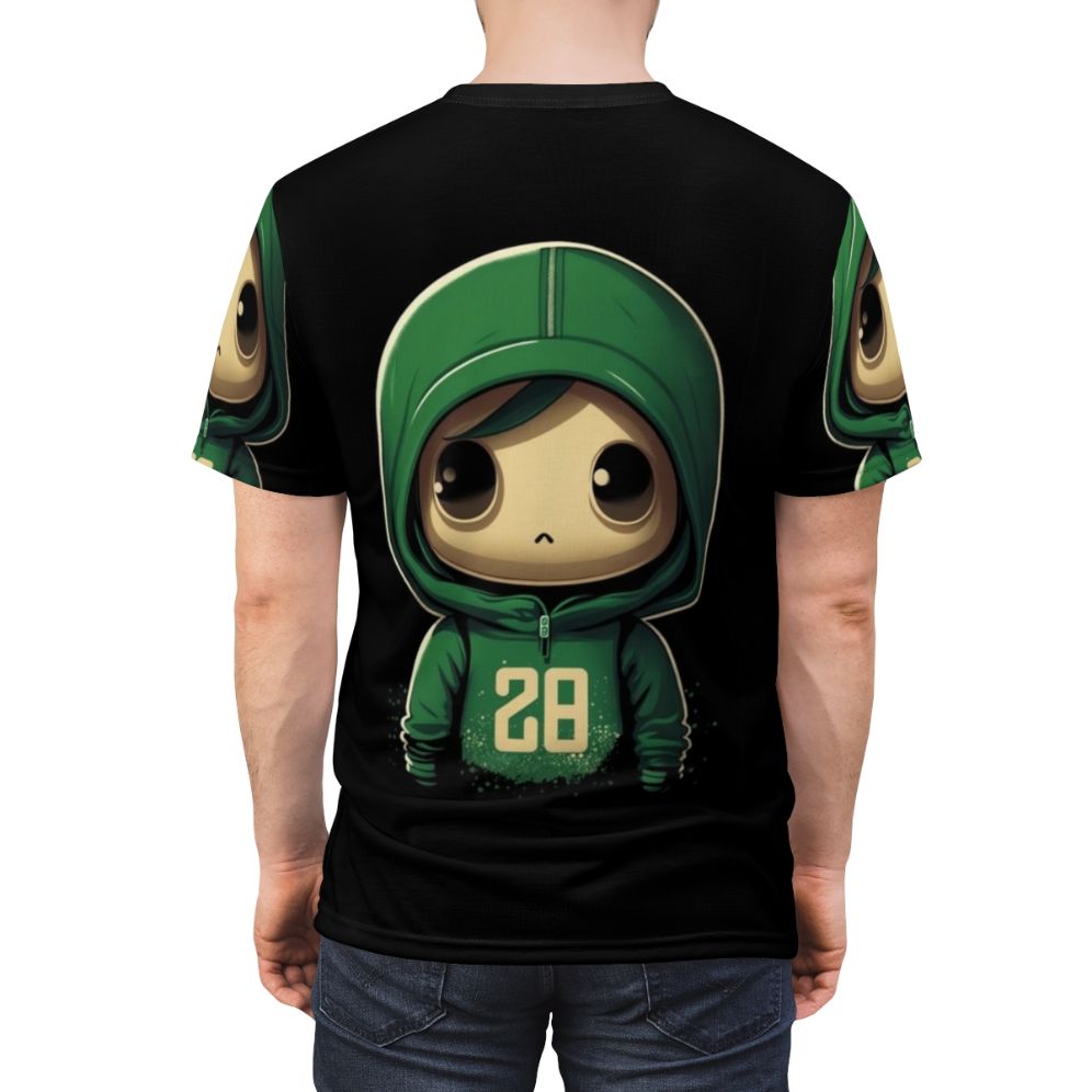 Squid Game inspired t-shirt featuring Kang Sae Byeok, Player 067 from the Netflix Korean drama series. - men back