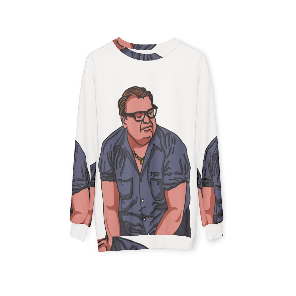 Matt Foley "Scared Straight" Prison Blues Sweatshirt - hanging