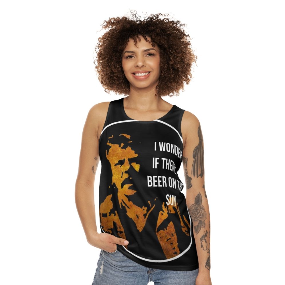 Zap Rowsdower Beer Quote Unisex Tank Top - women