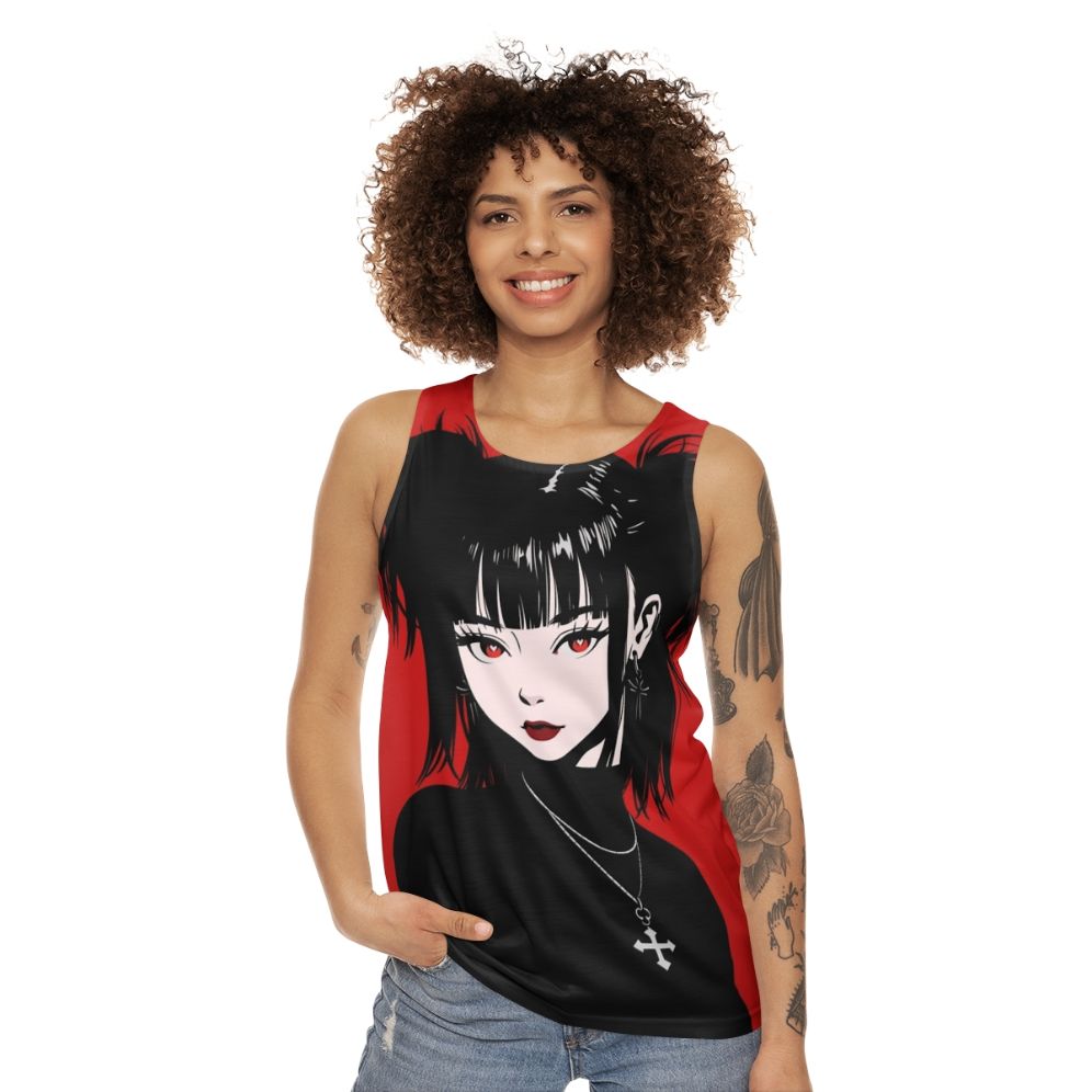 Gothic anime unisex tank top - women