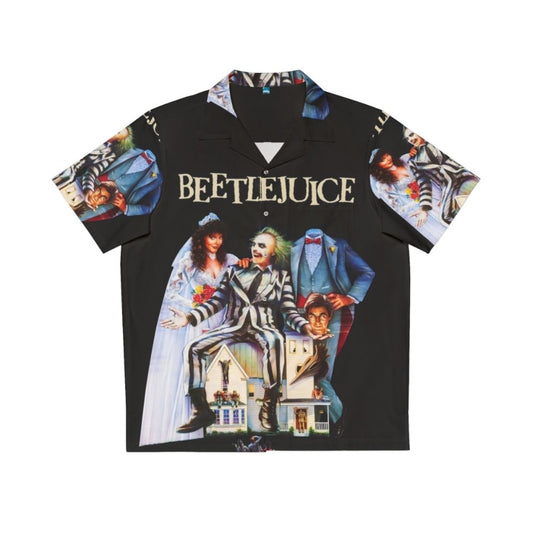 Beetlejuice Hawaiian Shirt with Tim Burton's iconic character design