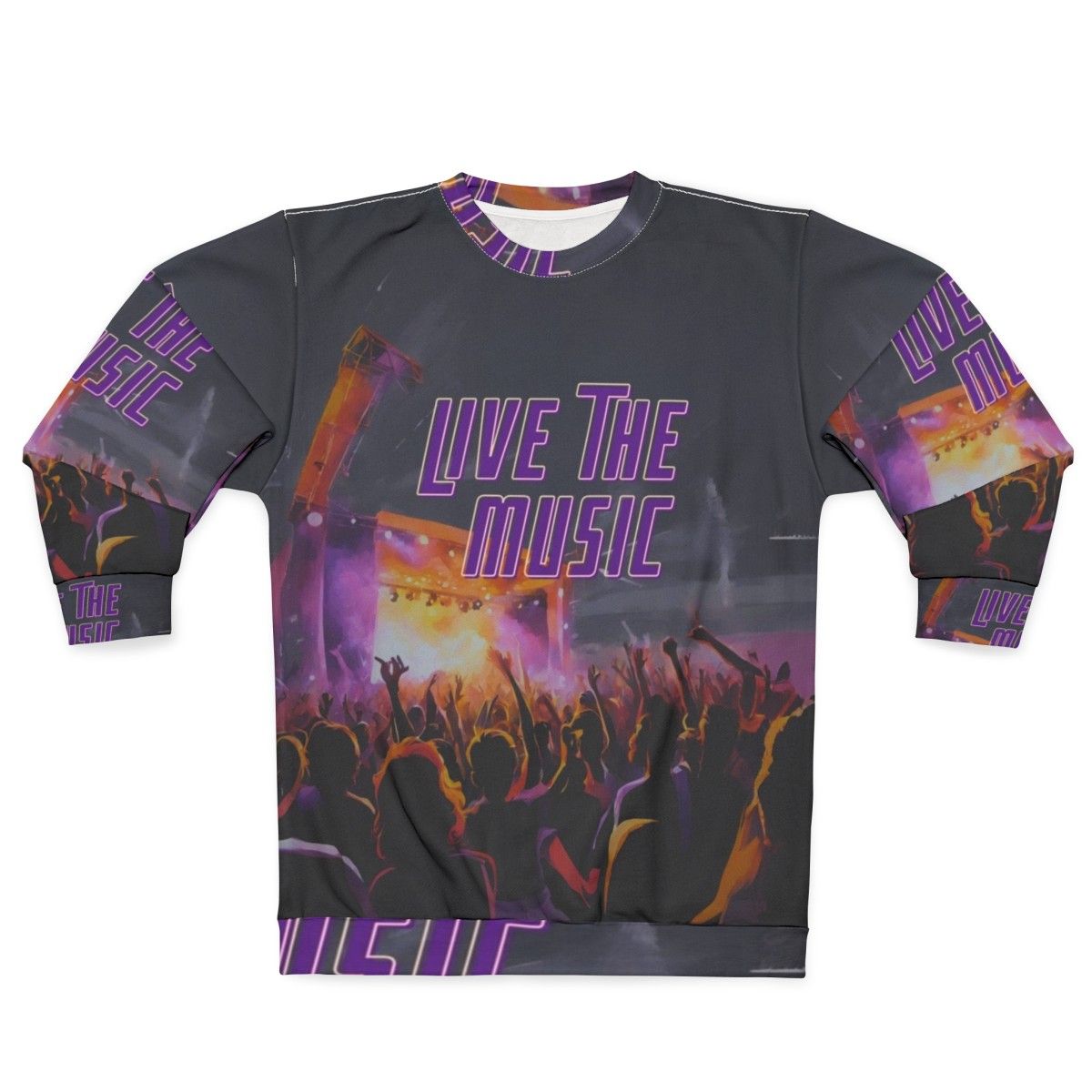 Live the Music Digital Music Sweatshirt