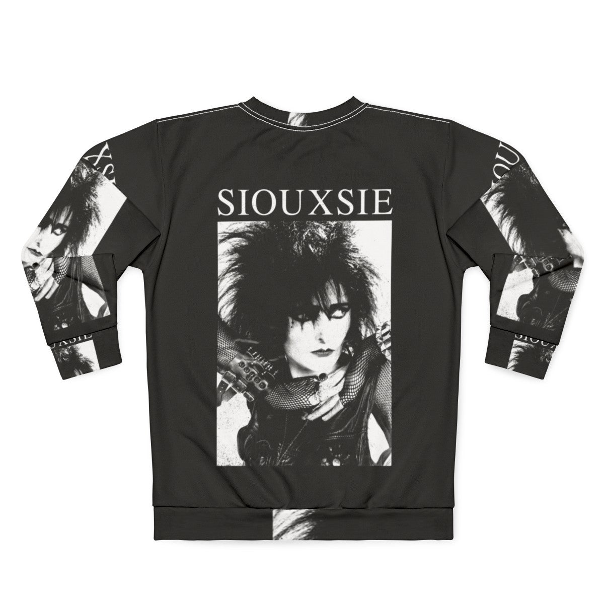 Siouxsie Sioux goth inspired sweatshirt with punk rock design - Back