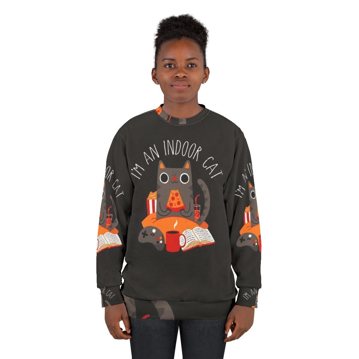 Soft and comfortable indoor cat sweatshirt - women