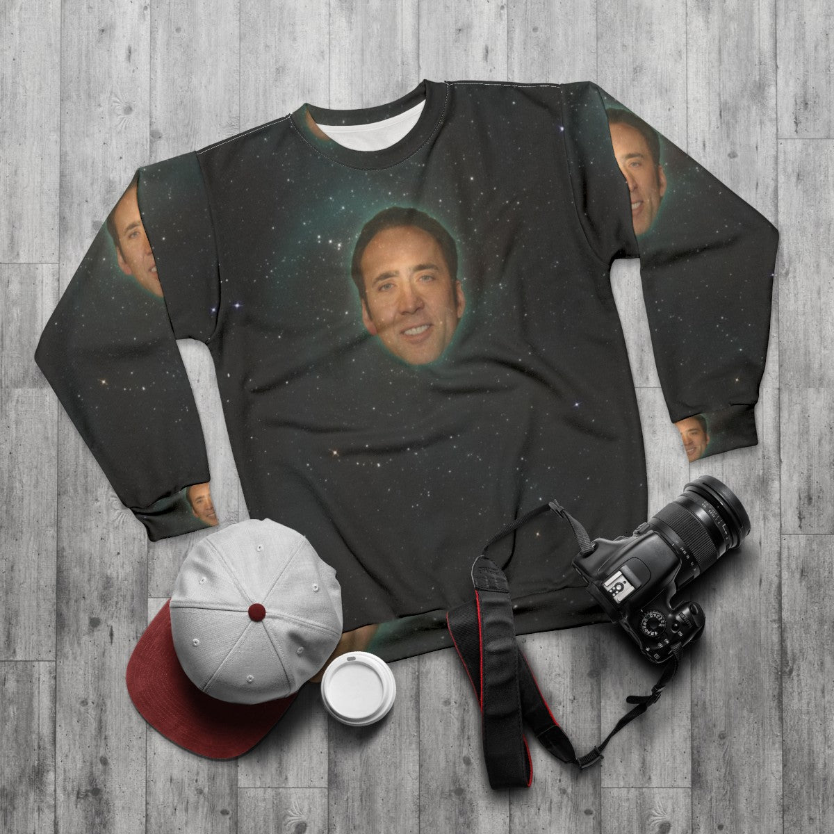 Nicolas Cage "Lord of the Cosmos" Sweatshirt - flat lay