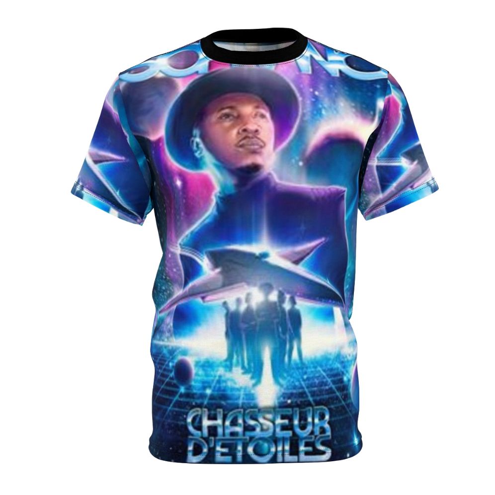 Soprano Rap Music T-Shirt with Celestial Inspired Graphic Design