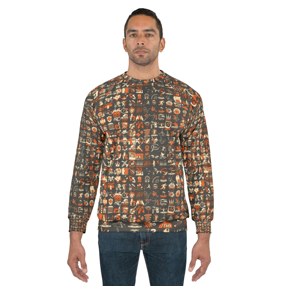 Team Fortress 2 Achievement Pattern Sweatshirt - men