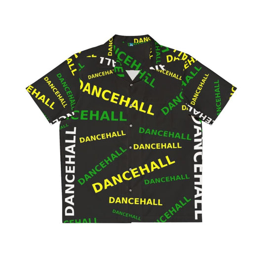 Vibrant Jamaican dancehall-inspired Hawaiian shirt